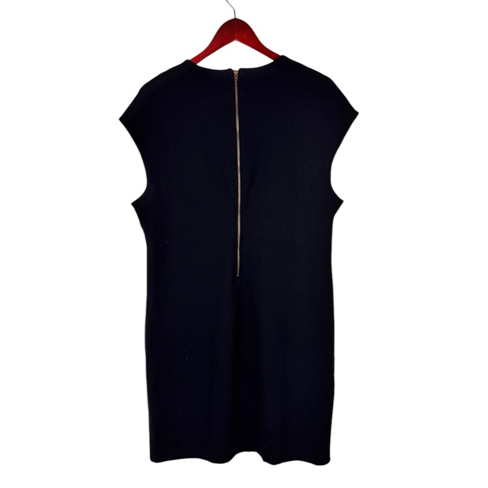Anthropologie Maeve Cap-Sleeve Slim Black Mini Dress Large - Picture 6 of 10